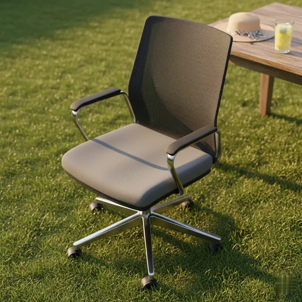 Ergonomic fabric office chair with adjustable features
