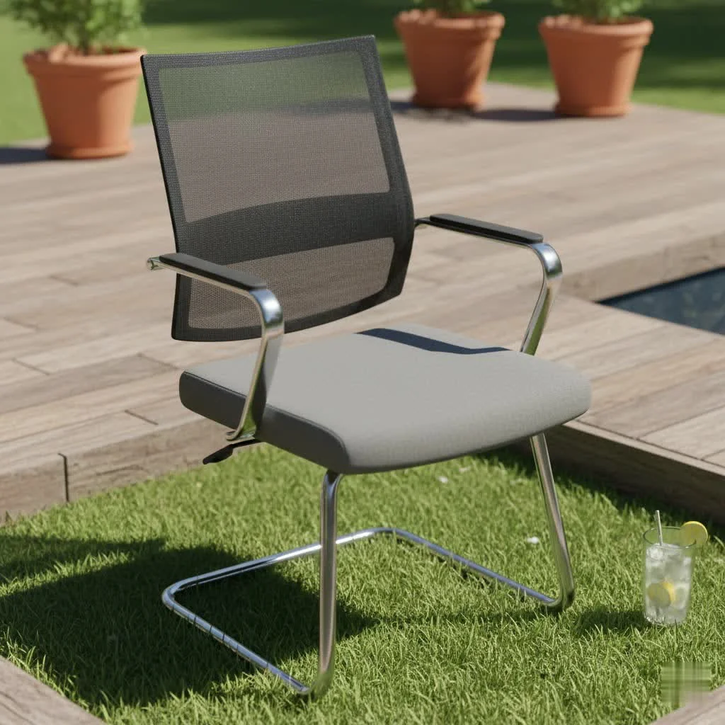 Office chair without wheels provides stability and style