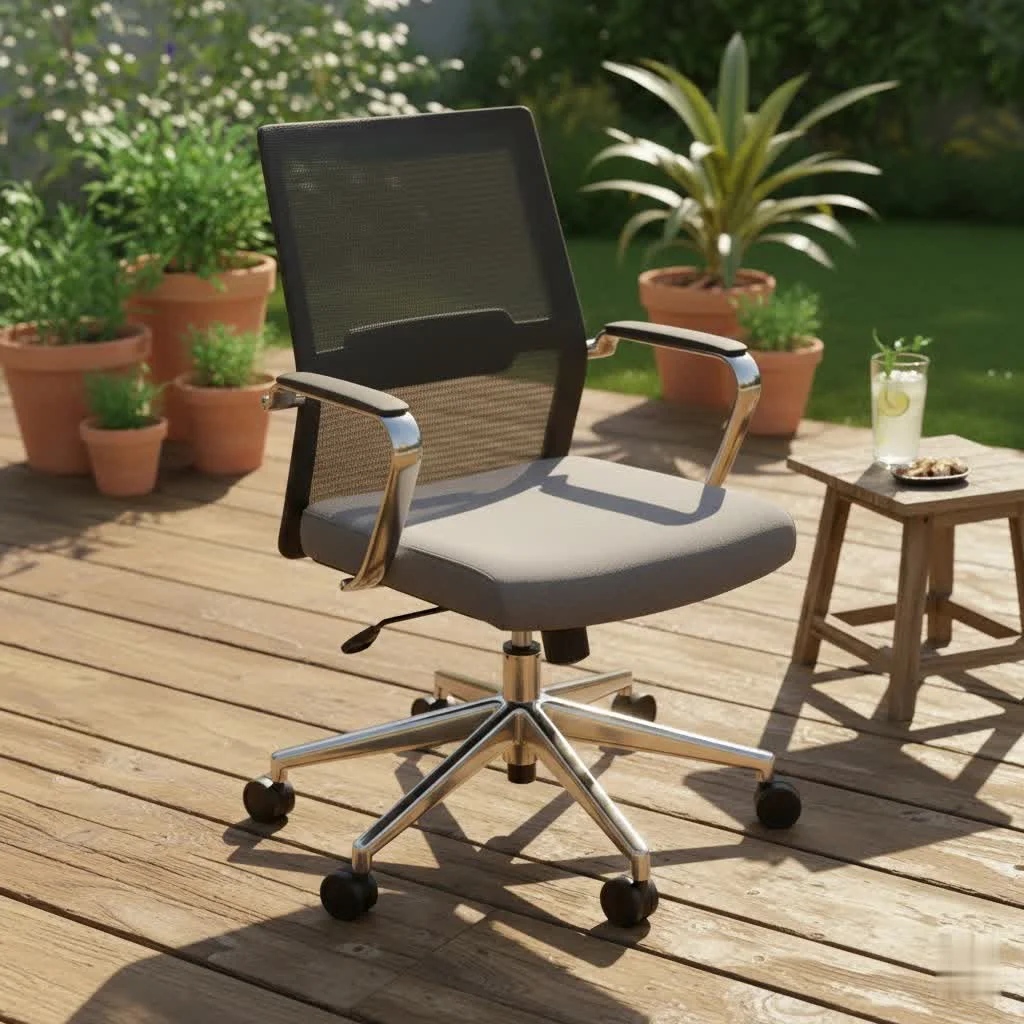 Heated office chair with ergonomic design
