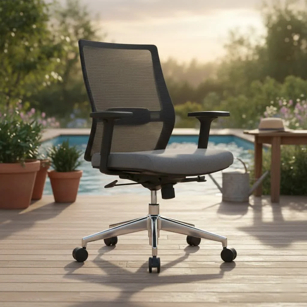 Executive office chair in a modern office setting